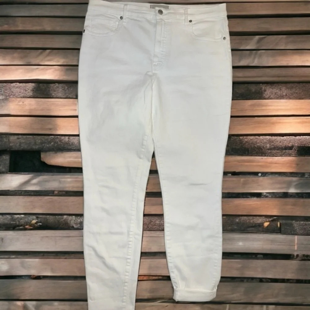 Everlane High Rise the Skinny Jean White Curvy